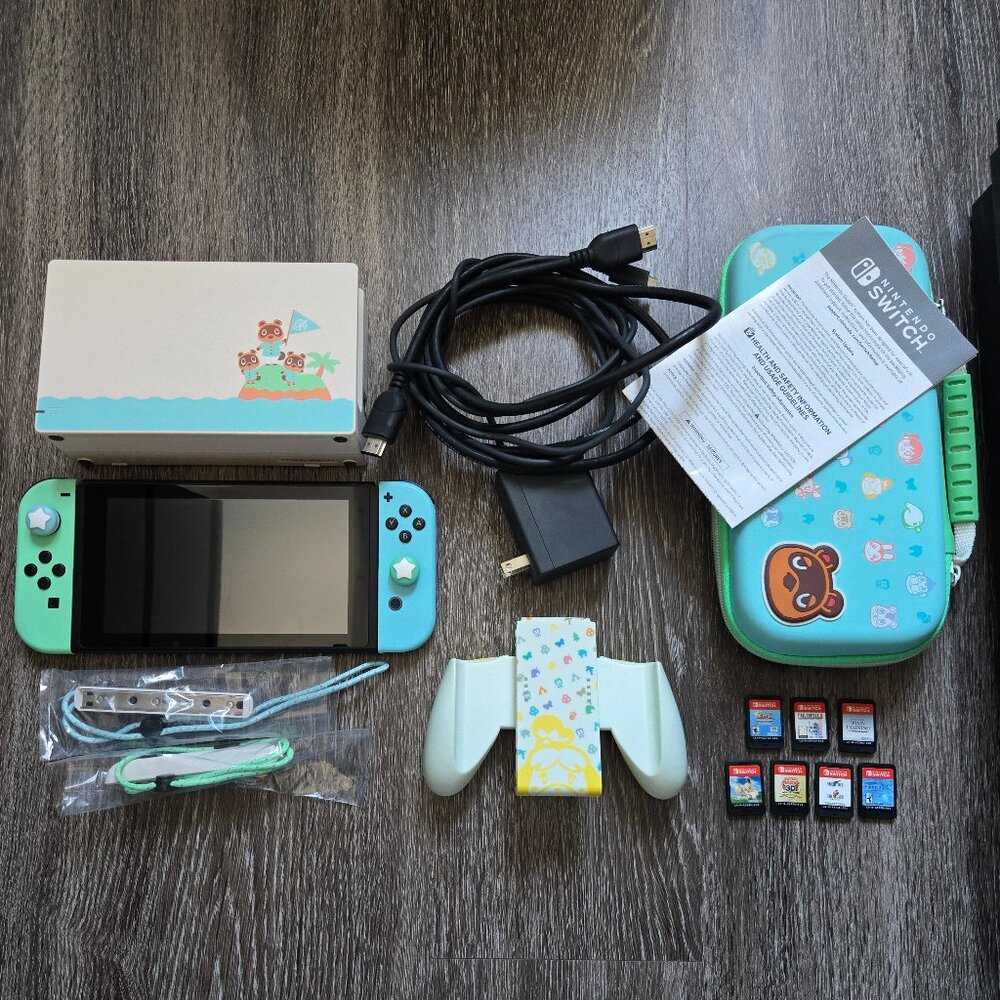 Nintendo Switch Animal Crossing Edition + Games